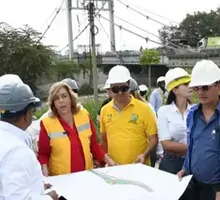 Nuevo puente de Juanchito en la recta final